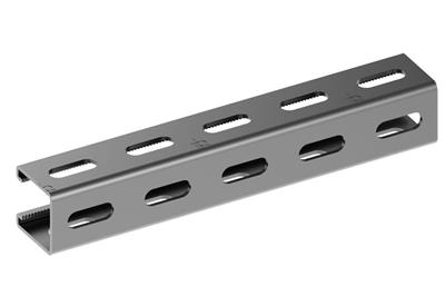 Steel channels - slots on 3 sides